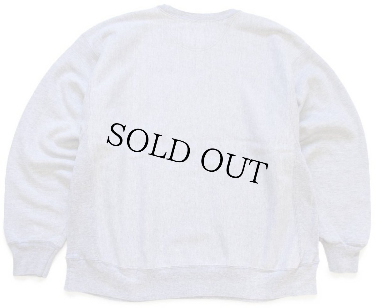 画像2: 00s Championチャンピオン 無地 目無し リバースウィーブ スウェット 杢グレー★ブランク (2)