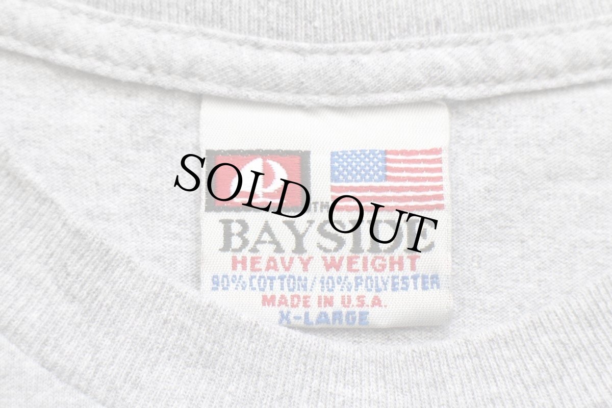 画像5: USA製 BAYSIDE LOCAL 630 WEST PALM BEACH FLORIDA 長袖 ポケットTシャツ 杢グレー XL (5)