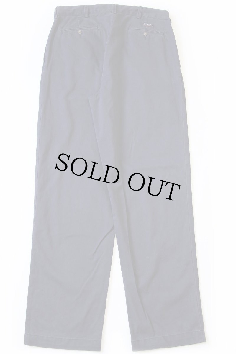 画像3: 00s ポロ ラルフローレン ANDREW PANT ツータック コットン チノパン ナス紺 w34 L32★231 (3)