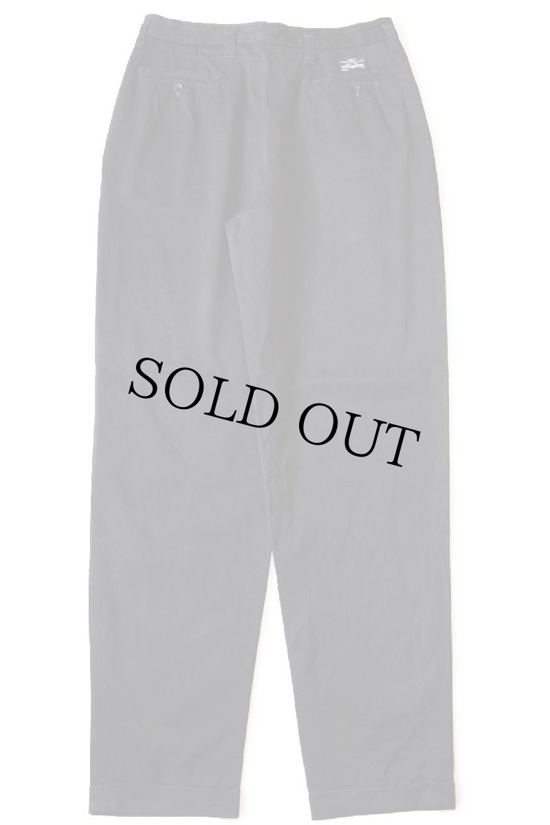 画像3: 80s ポルトガル製 LEVI'Sリーバイス ツータック コットン チノパン カスタム 黒 w30 L32★ユーロ (3)