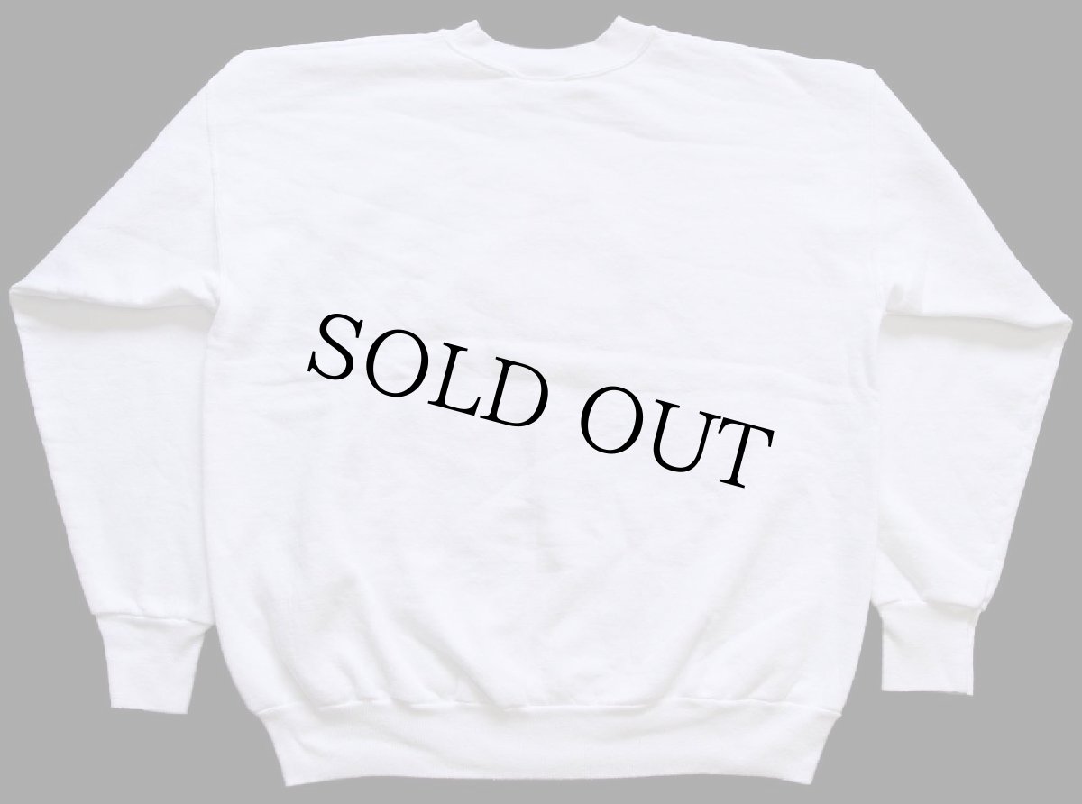 画像2: 90s USA製 HOME SWEET HOME ドッグ 刺繍&アップリケ スウェット 白 L (2)