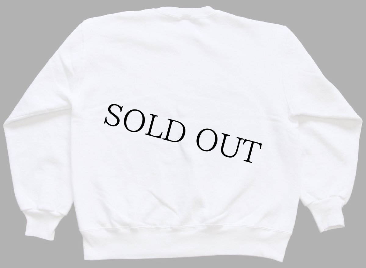 画像2: 90s USA製 RUSSELLラッセル 無地 前V スウェット 白 L★ブランク (2)