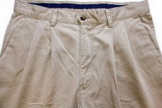 画像4: 90s DOCKERSドッカーズ ツータック コットン チノパン グレーベージュ w34 L31★Levi'sリーバイス (4)