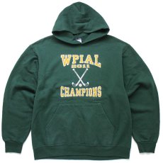 画像1: WPIAL 2011 CHAMPIONS アイスホッケー BELIEVE Penn-Trafford Warriors 両面プリント スウェットパーカー 緑 L (1)