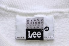 画像4: 90s USA製 Leeリー 無地 スウェット 白 M★ブランク (4)