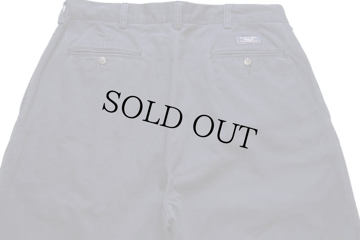 画像5: 00s ポロ ラルフローレン ANDREW PANT ツータック コットン チノパン ナス紺 w34 L32★231 (5)