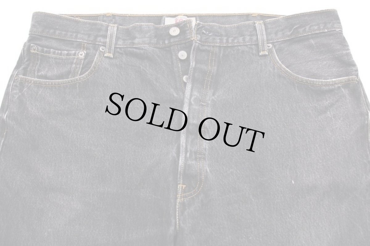画像4: 00s メキシコ製 Levi'sリーバイス 501 ペンキ飛び 先染め ブラック デニムパンツ w42 L30★SDP2619 (4)