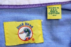 画像5: 90s USA製 Duck Head クレイジーストライプ ロゴ刺繍 ボタンダウン オックスフォード コットンシャツ (5)