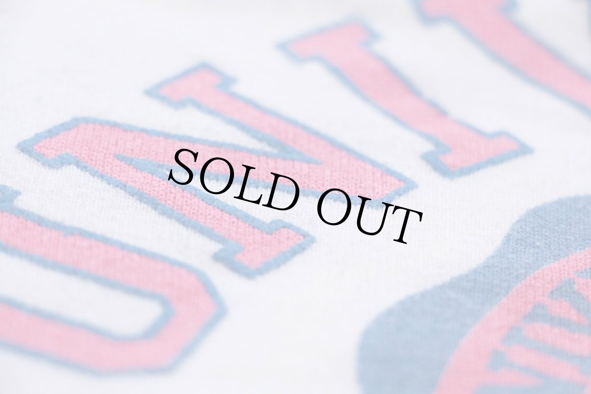 画像4: 80s UNIVERSITY ARUBA 蛍光プリント スウェット ボロ 白 M (4)