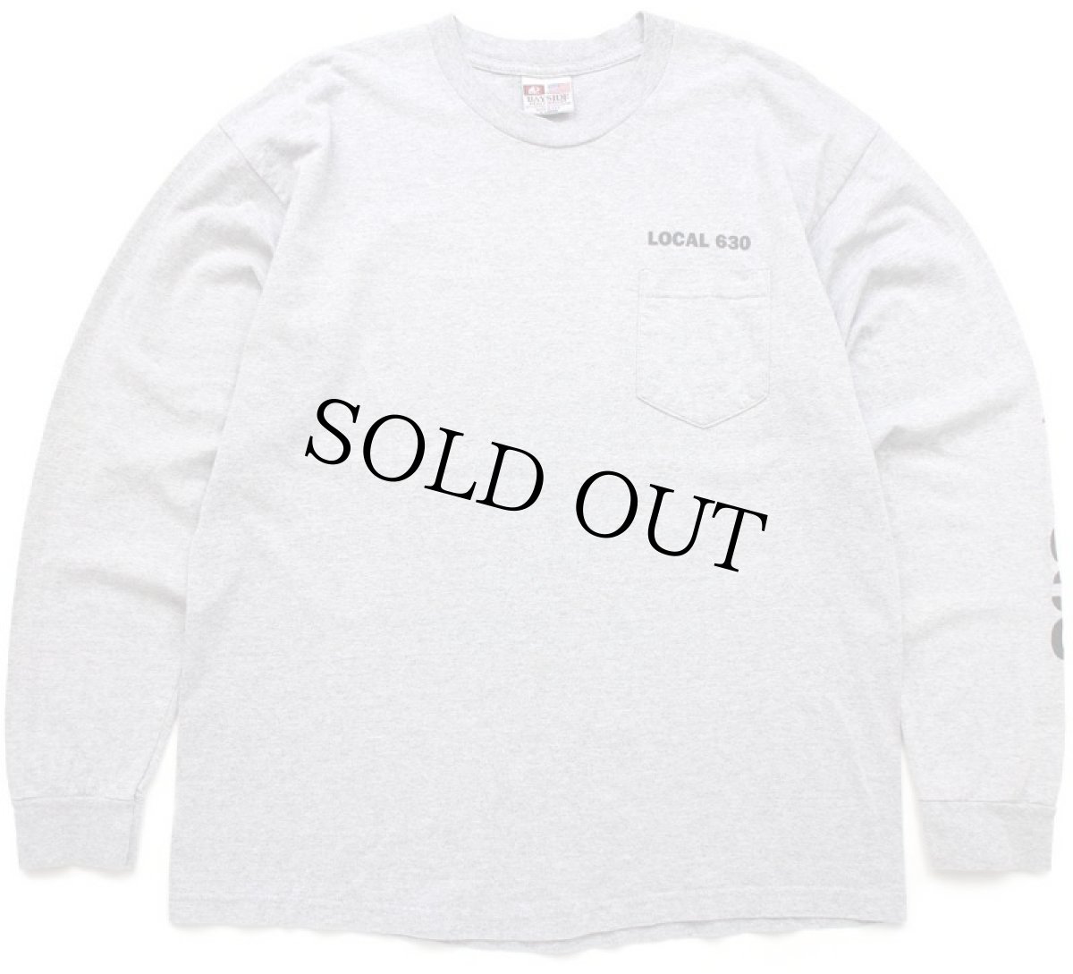 画像2: USA製 BAYSIDE LOCAL 630 WEST PALM BEACH FLORIDA 長袖 ポケットTシャツ 杢グレー XL (2)