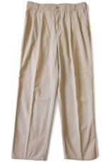 画像2: 90s DOCKERSドッカーズ ツータック コットン キャンバス チノパン グレーベージュ w34 L30★Levi'sリーバイス (2)