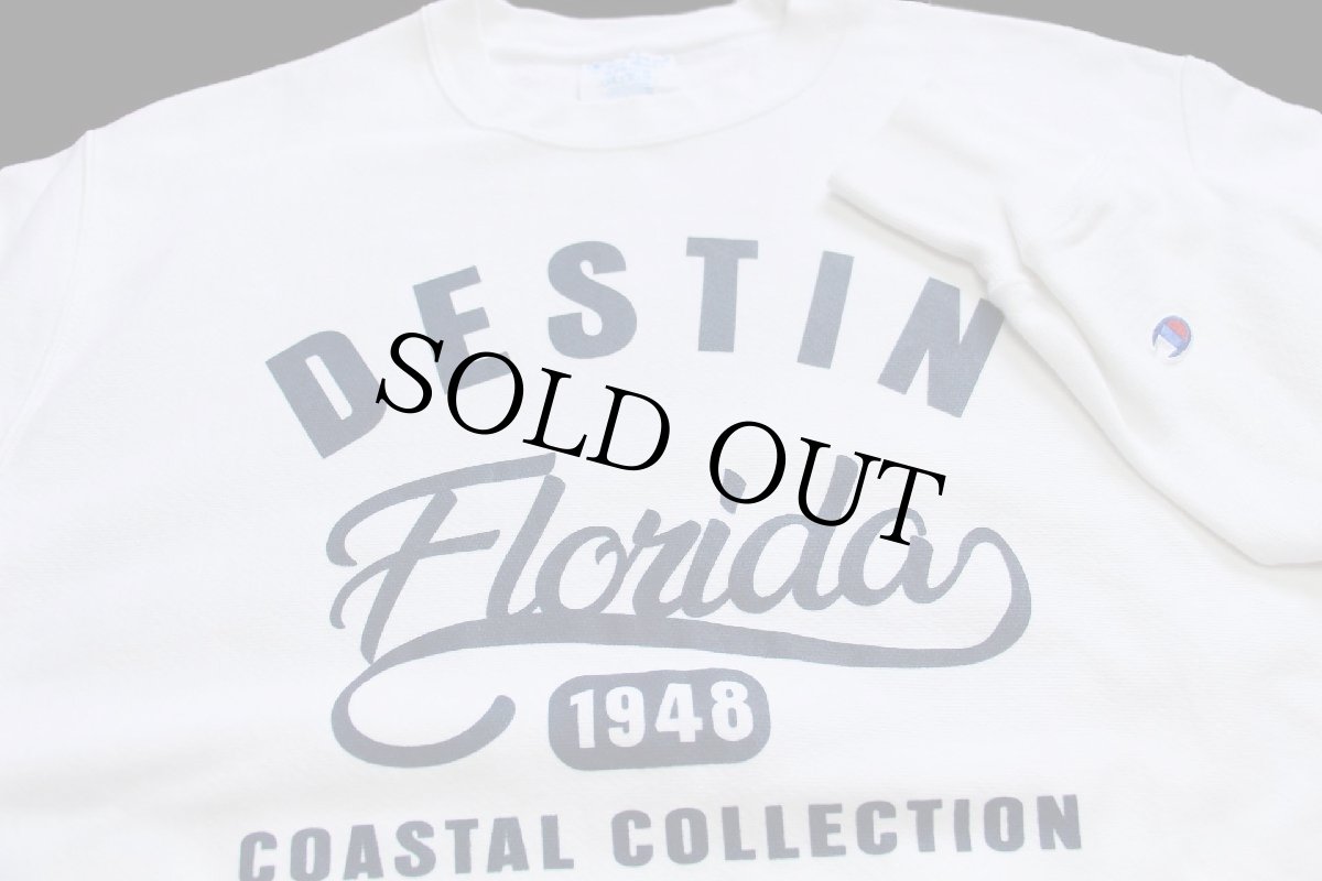 画像3: Championチャンピオン DESTIN Florida 四段中抜きプリント リバースウィーブ スウェット 白 M (3)