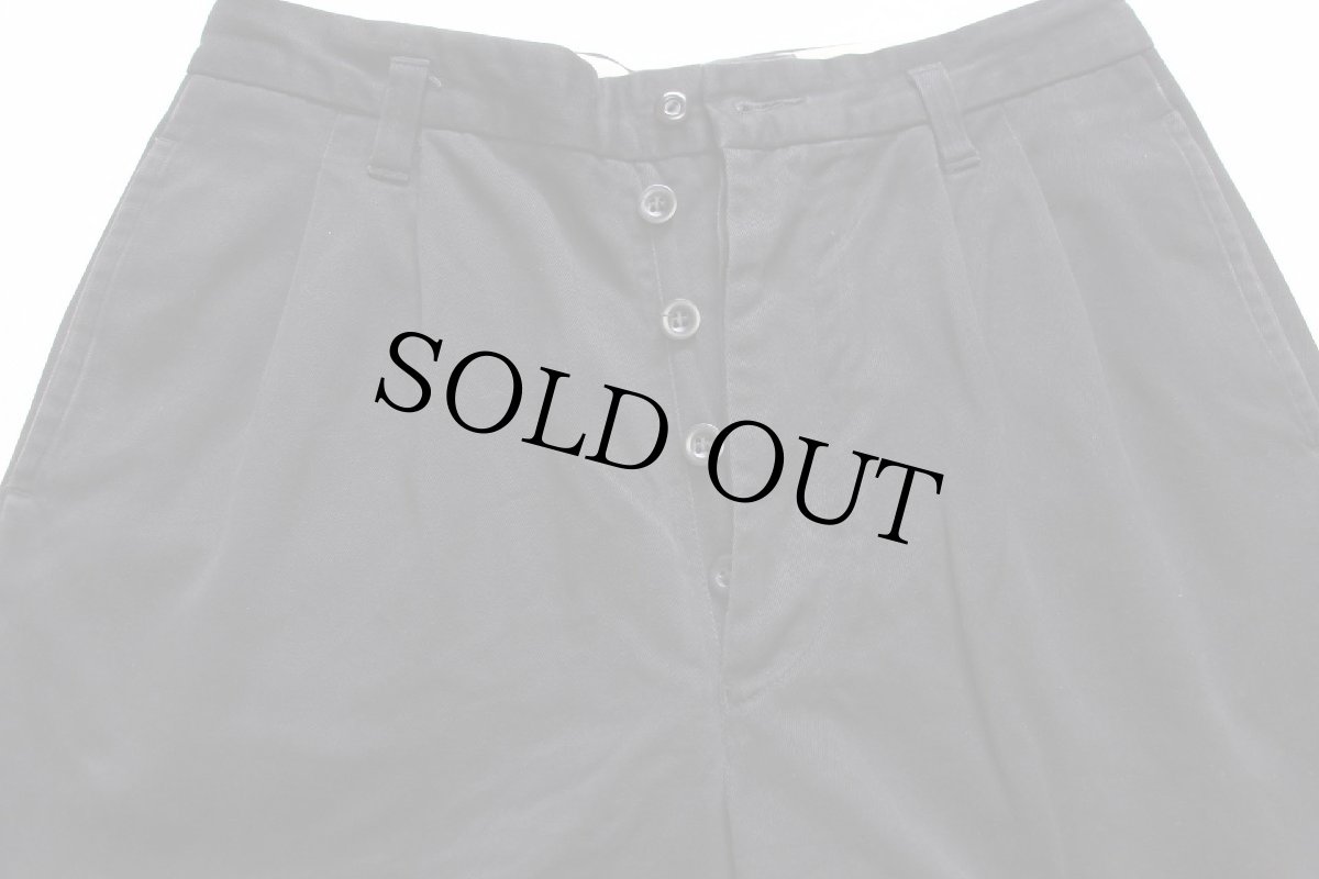 画像4: 80s ポルトガル製 LEVI'Sリーバイス ツータック コットン チノパン カスタム 黒 w30 L32★ユーロ (4)