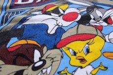 画像4: 90s USA製 WARNER BROS LOONEY TUNES BACK OFF! バッグスバニー タズマニアンデビル キャラクター スウェット 白 L (4)