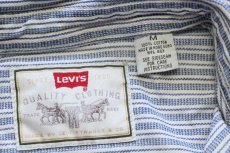 画像4: 90s Levi'sリーバイス 織り柄 ランダムストライプ コットンシャツ (4)