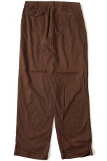 画像3: 90s ポロ ラルフローレン HAMMOND PANT ツータック コットン チノパン 茶 w35 L32 (3)