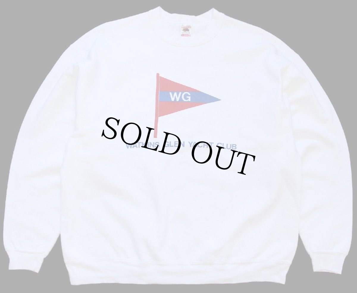 画像1: 90s USA製 WG WATKINS GLEN YACHT CLUB スウェット 白 XL (1)