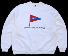 画像1: 90s USA製 WG WATKINS GLEN YACHT CLUB スウェット 白 XL (1)
