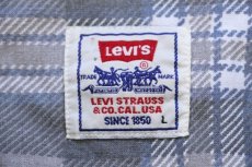 画像4: 90s Levi'sリーバイス チェック プリント コットンシャツ L★ユーロ (4)