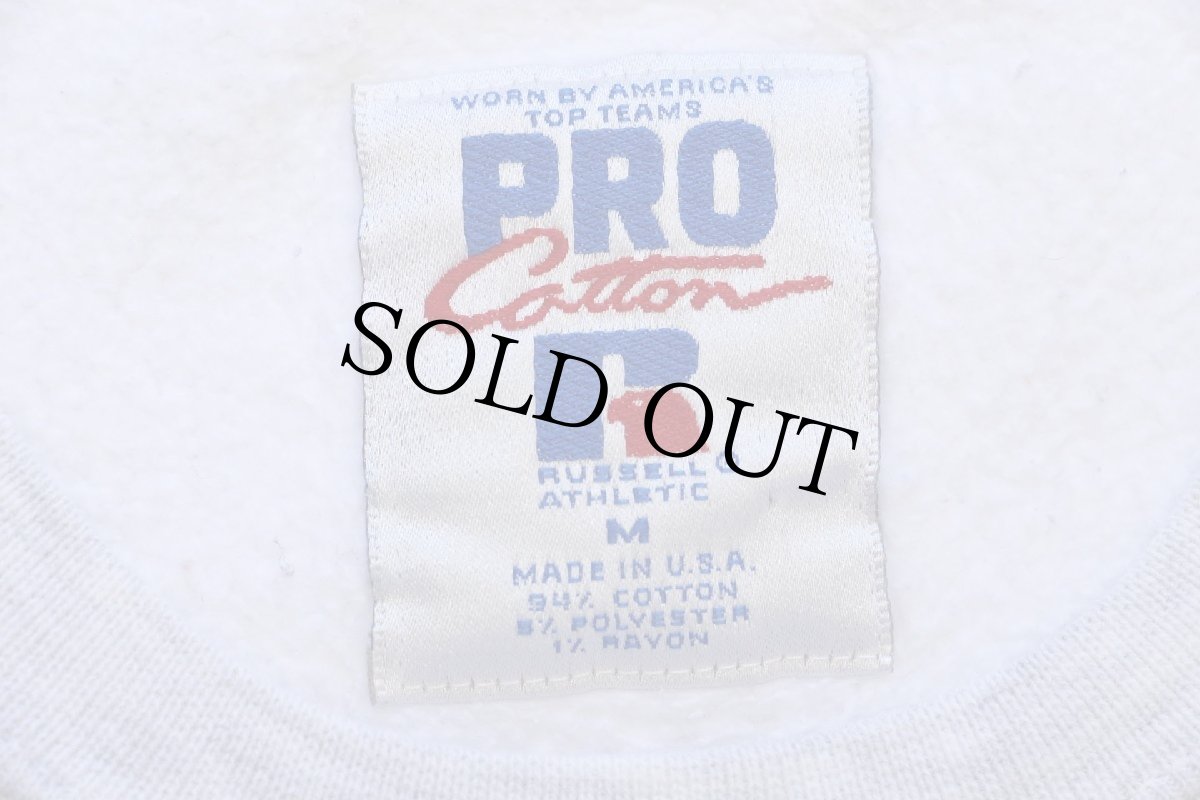 画像4: 90s USA製 RUSSELLラッセル GEORGIA TECH 前V スウェット 杢ライトグレー M (4)