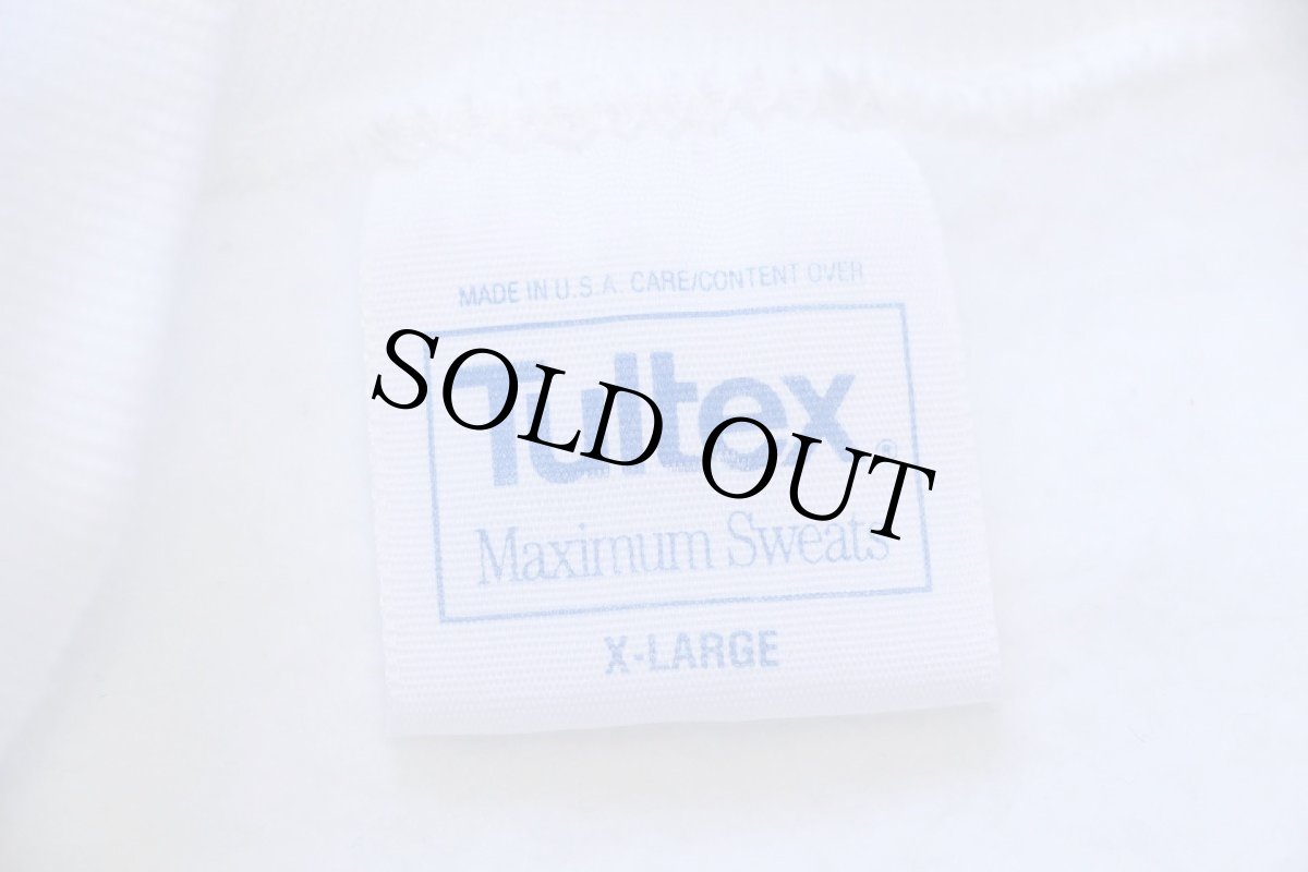 画像4: 80s USA製 TULTEX 無地 スウェット 白 XL★ブランク (4)