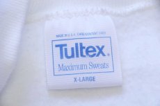 画像4: 80s USA製 TULTEX 無地 スウェット 白 XL★ブランク (4)