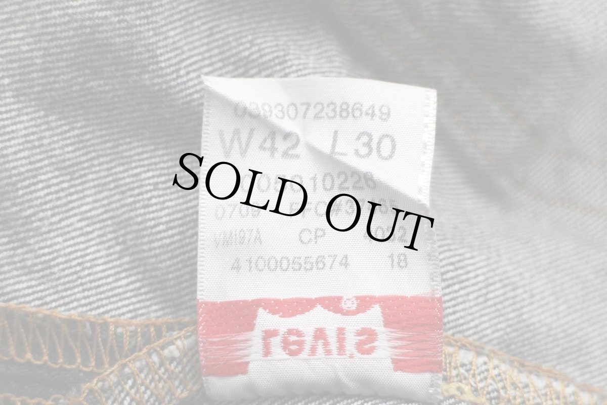 画像7: 00s メキシコ製 Levi'sリーバイス 501 ペンキ飛び 先染め ブラック デニムパンツ w42 L30★SDP2619 (7)