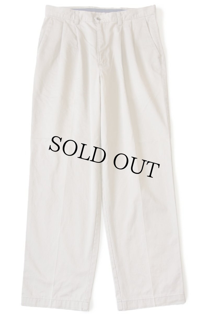 画像2: 90s DOCKERSドッカーズ ツータック コットン チノパン グレーベージュ w34 L31★Levi'sリーバイス (2)