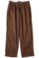 画像2: 90s ポロ ラルフローレン HAMMOND PANT ツータック コットン チノパン 茶 w35 L32 (2)