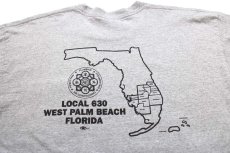 画像4: USA製 BAYSIDE LOCAL 630 WEST PALM BEACH FLORIDA 長袖 ポケットTシャツ 杢グレー XL (4)