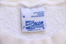 画像4: 90s USA製 SALEM SPORTSWEAR 無地 スウェット 生成り M (4)