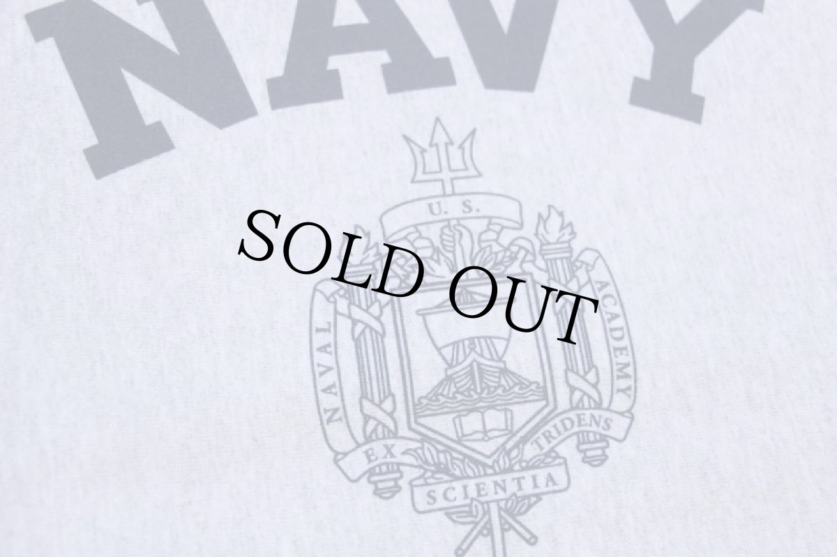 画像4: Championチャンピオン 米軍 NAVY U.S.NAVAL ACADEMY ロゴ リバースウィーブ スウェット 杢グレー XL (4)