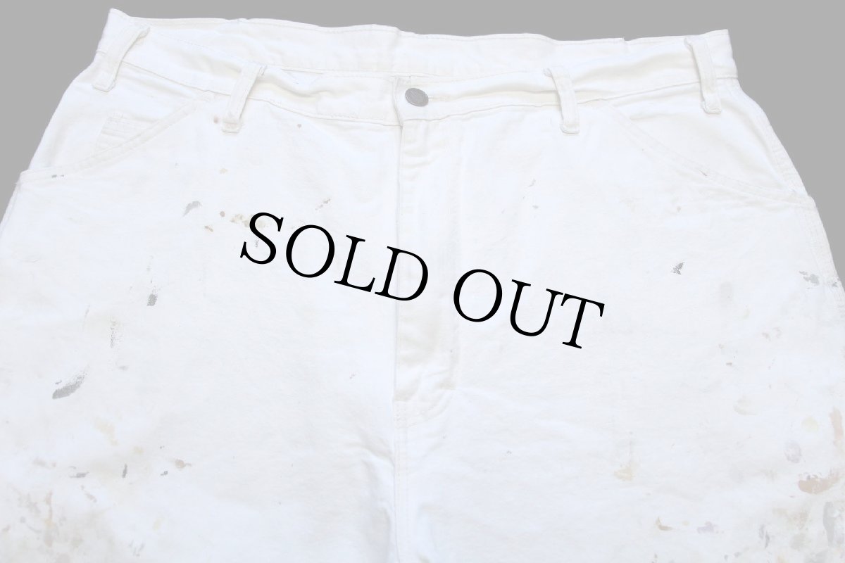 画像4: 00s Dickiesディッキーズ ペンキ飛び コットン ペインターパンツ 生成り w40 L30 (4)