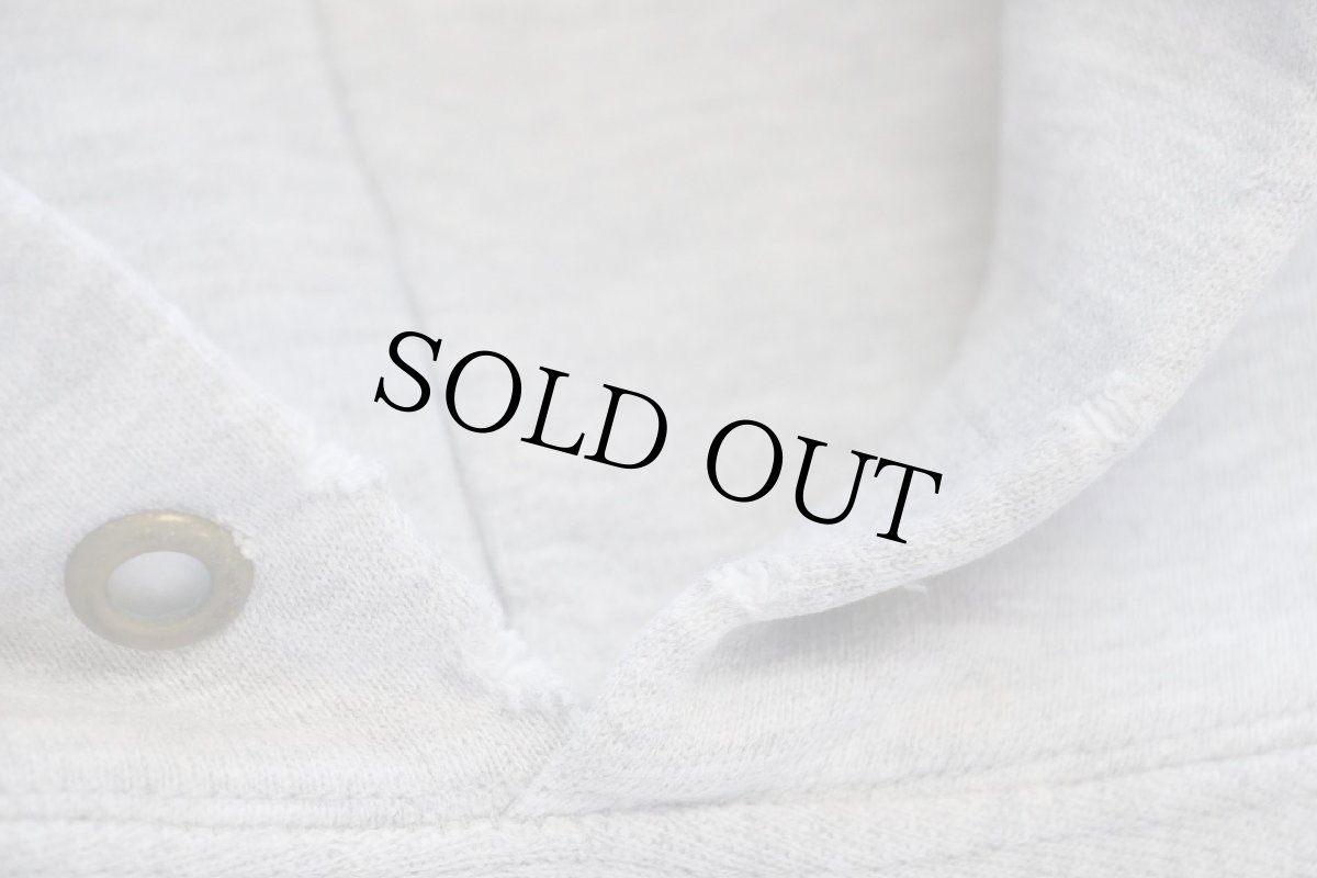 画像7: 80s USA製 Championチャンピオン PRINCETON 染み込みプリント リバースウィーブ スウェットパーカー 杢グレー L★フーディー (7)