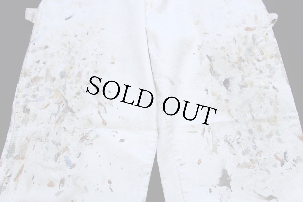 画像8: 00s Dickiesディッキーズ ペンキ飛び コットン ペインターパンツ 生成り w40 L30 (8)