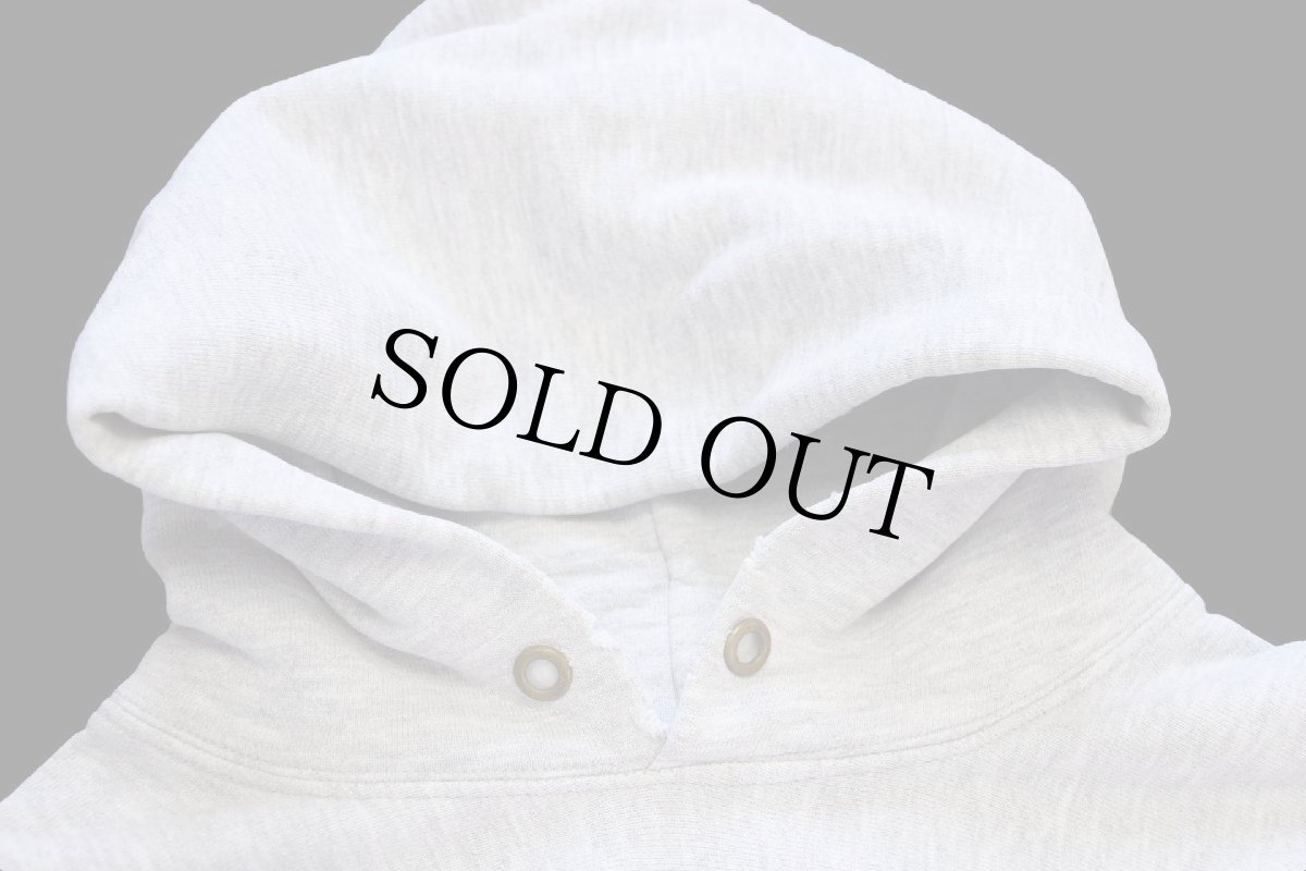 画像6: 80s USA製 Championチャンピオン PRINCETON 染み込みプリント リバースウィーブ スウェットパーカー 杢グレー L★フーディー (6)