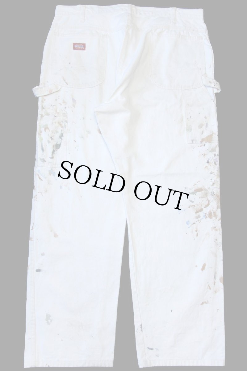 画像3: 00s Dickiesディッキーズ ペンキ飛び コットン ペインターパンツ 生成り w40 L30 (3)