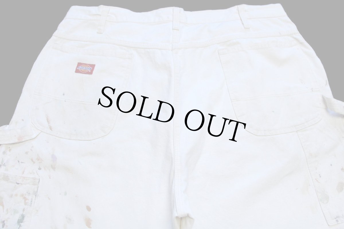 画像5: 00s Dickiesディッキーズ ペンキ飛び コットン ペインターパンツ 生成り w40 L30 (5)
