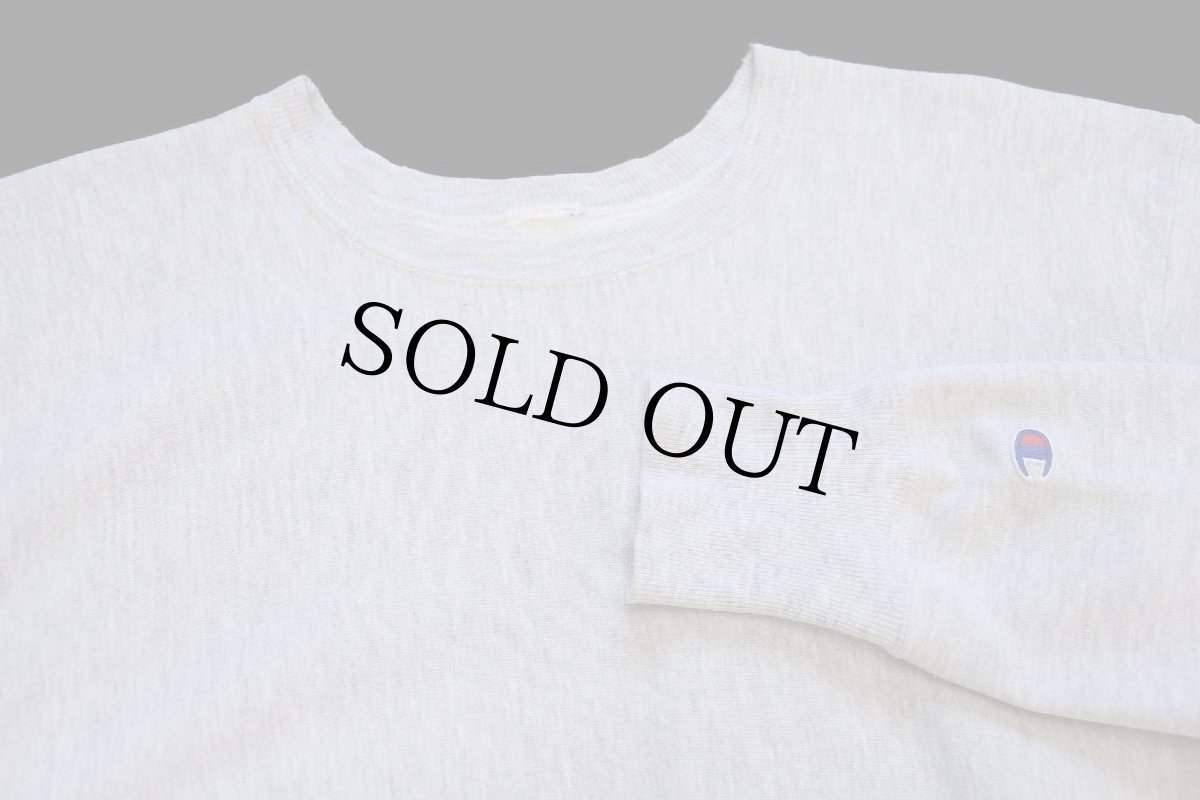 画像3: 90s Championチャンピオン 無地 目無し リバースウィーブ スウェット 杢グレー★ブランク (3)