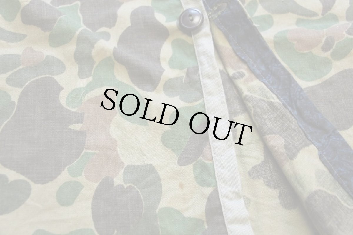 画像7: 60s UNKNOWN ダックハンターカモ コットン ハンティングコート S (7)