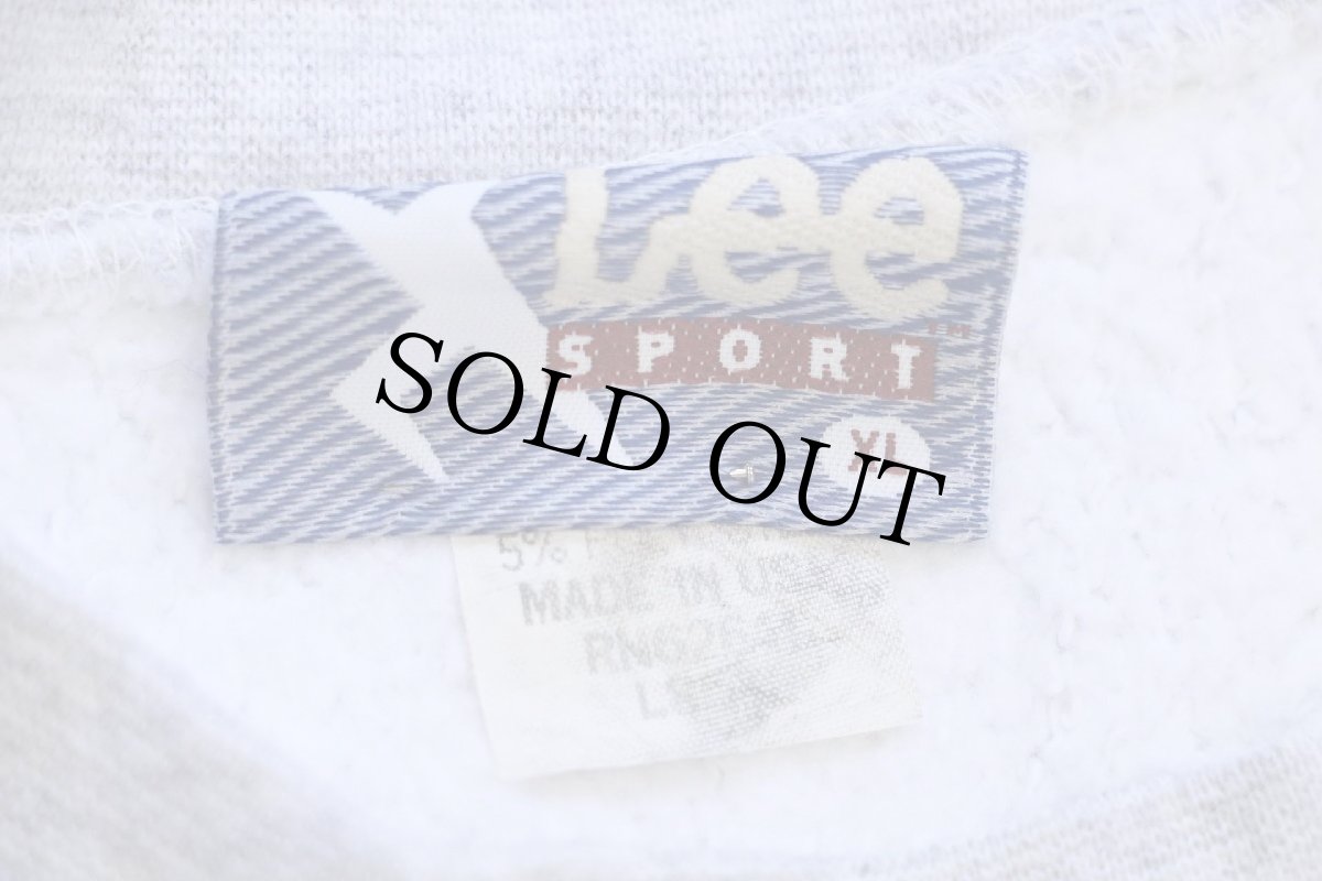 画像5: 90s USA製 Leeリー VIPERS DETROIT 三段中抜き リバースウィーブ スウェット 杢グレー XL (5)