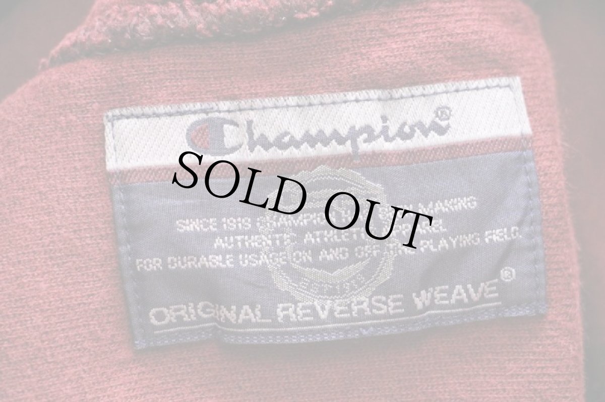 画像4: 00s Championチャンピオン HARVARD リバースウィーブ スウェットパーカー バーガンディ (4)