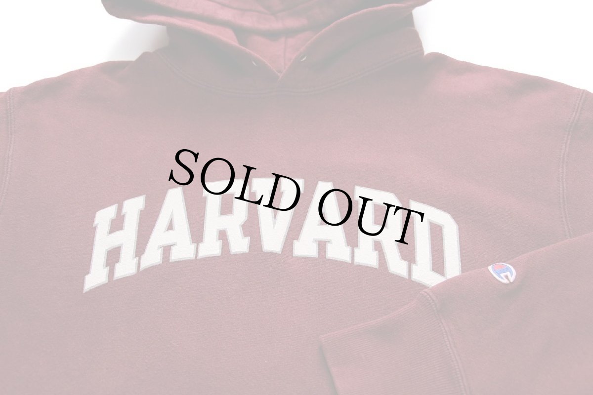 画像3: 00s Championチャンピオン HARVARD リバースウィーブ スウェットパーカー バーガンディ (3)