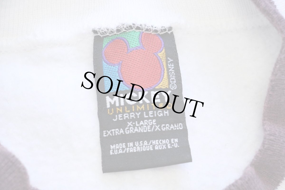 画像5: 90s USA製 Disneyディズニー ミッキー マウス ドナルドダック グーフィー プルート モックネック スウェット 白 XL (5)