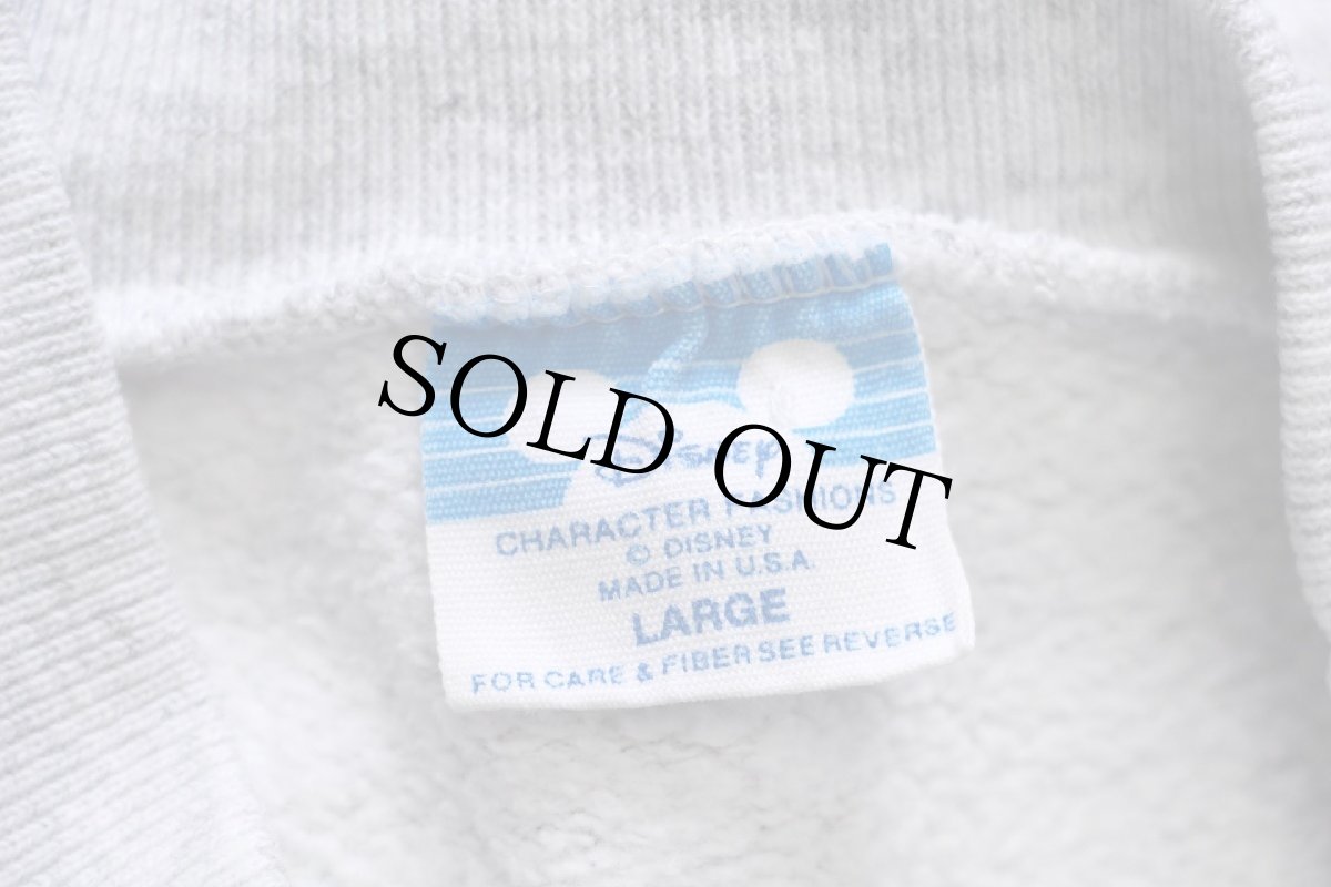 画像4: 80s USA製 Disneyディズニー DONALDドナルドダック 両面プリント スウェット 杢グレー キッズL (4)