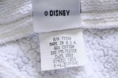 画像5: 90s USA製 Disneyディズニー ミッキー マウス 刺繍 モックネック パイル スウェット 白 XL (5)