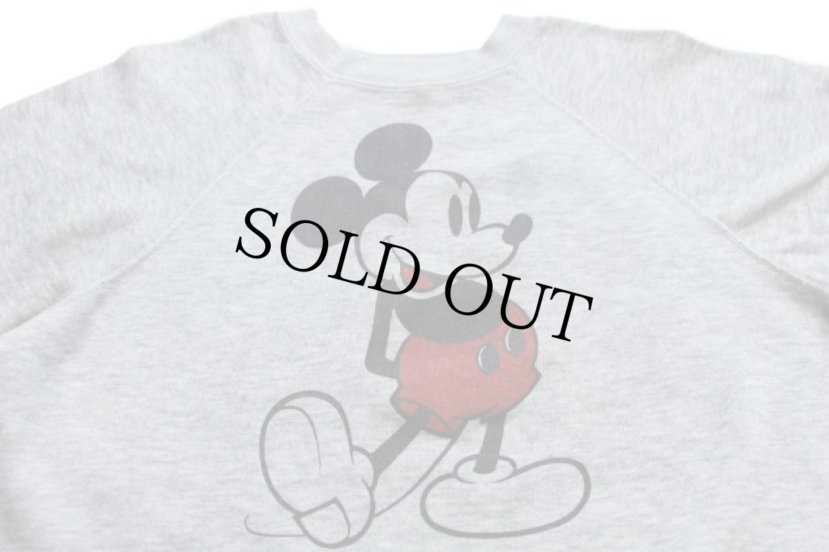 画像3: 80s Disneyディズニー ミッキー マウス スウェット 杢グレー L (3)