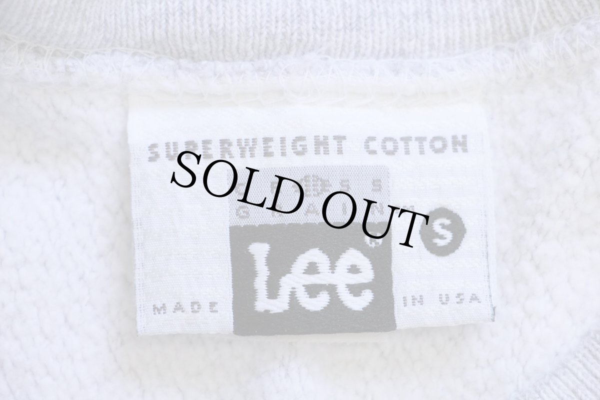 画像4: 90s USA製 Leeリー 無地 リバースウィーブ スウェット 杢グレー S★ブランク (4)