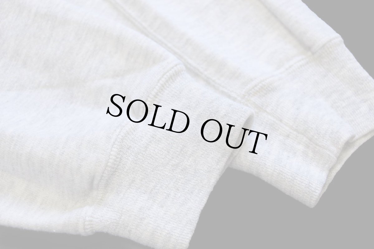 画像5: 90s 米軍 U.S.ARMY ロゴ リバースウィーブ スウェット ジップパーカー 杢グレー (5)