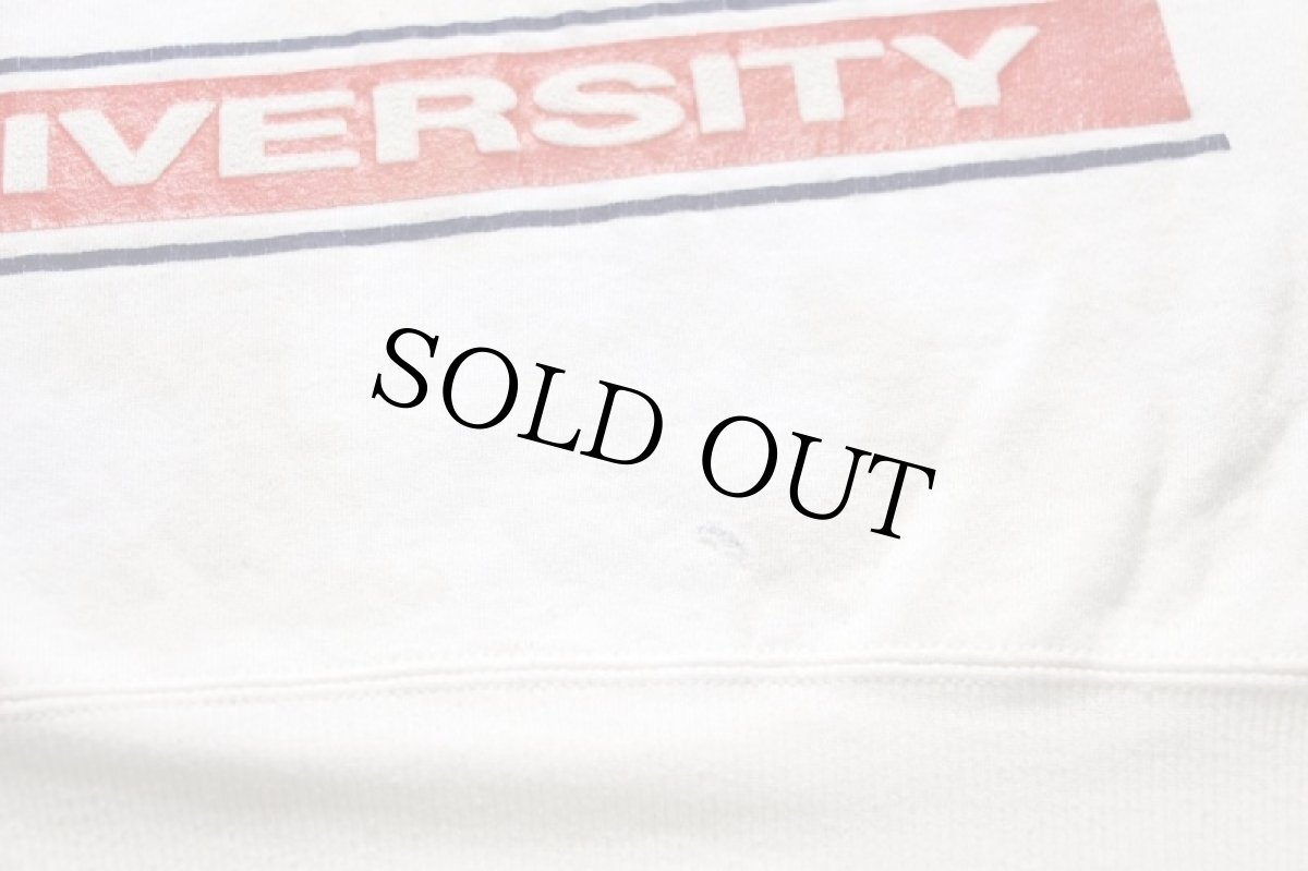 画像6: 90s USA製 RUSSELLラッセル AUBURN UNIVERSITY 前V スウェット オフホワイト XXL★特大 (6)